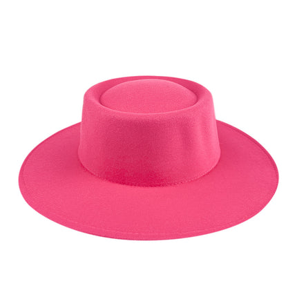 SUPERVALUECHOICE HCSEK00041 Vegan suede  Top Fedora Wool Felt Hat for Women & Men