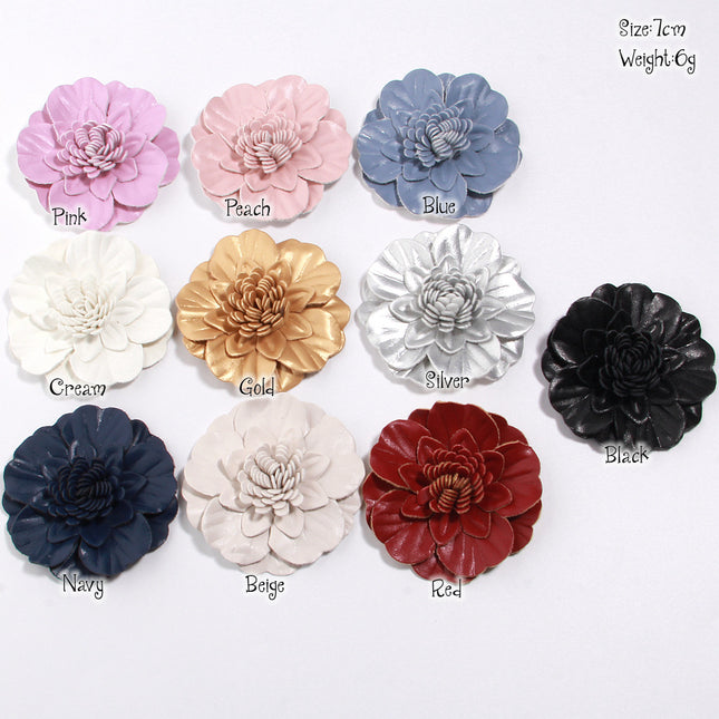 SUPERVALUECHOICE  CHRISTMAS HCSESC00010 2.76″ Colorful Fabric for Camellia Brooch Elegant Retro Cloth Flower for Pins Bag Clothing Decoration Simplicity Women Accessories