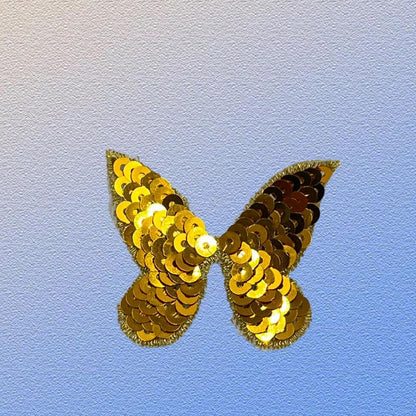 SUPERVALUECHOICE HCSEYC00016 Denim Shiny sequin Butterfly embroidery clothing fabric patches