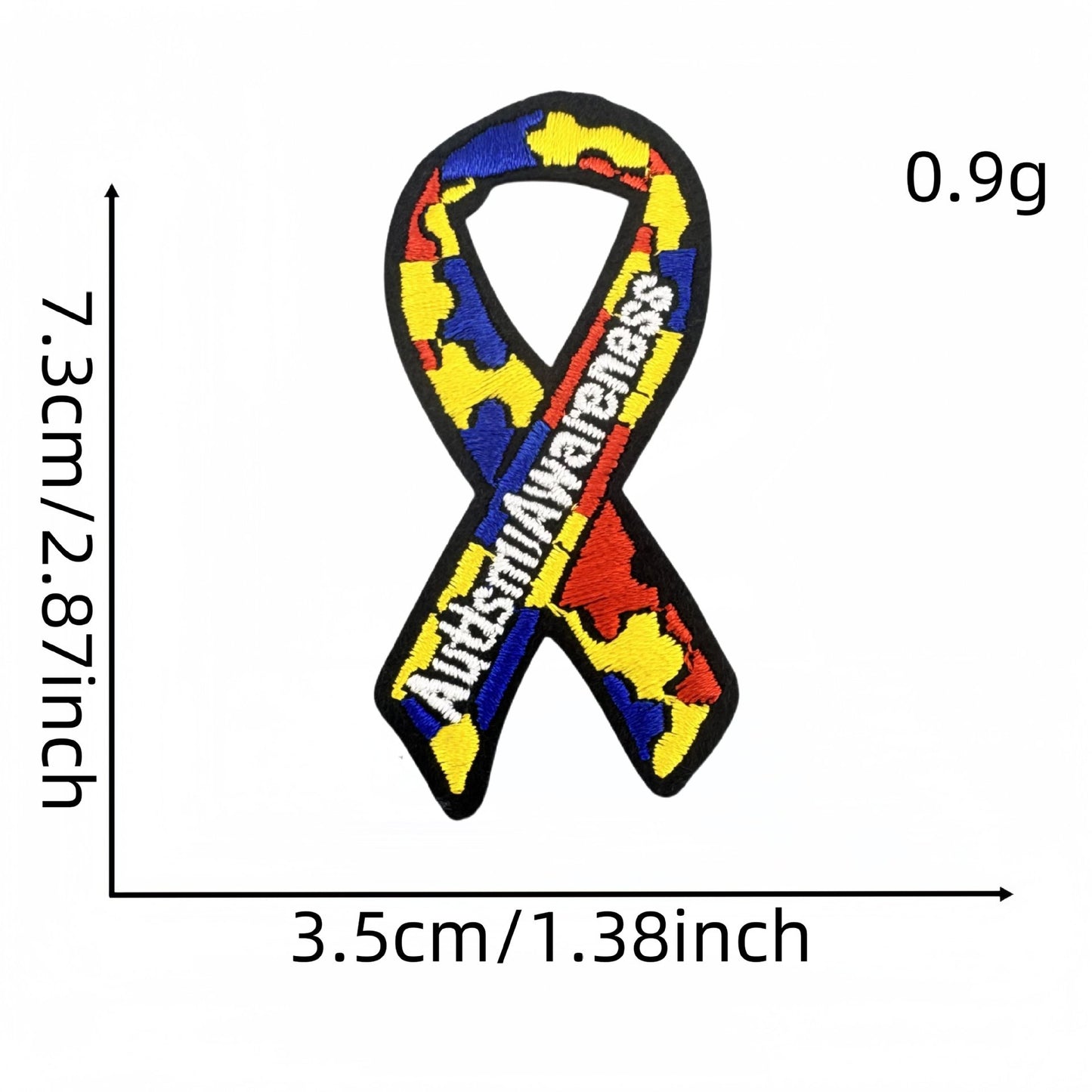 SUPERVALUECHOICE HCSEYSB000015 28Pcs Autism Awareness Puzzle Embroidered Iron On Patches Clothing Decor Appliques