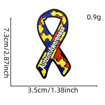 SUPERVALUECHOICE HCSEYSB000015 28Pcs Autism Awareness Puzzle Embroidered Iron On Patches Clothing Decor Appliques