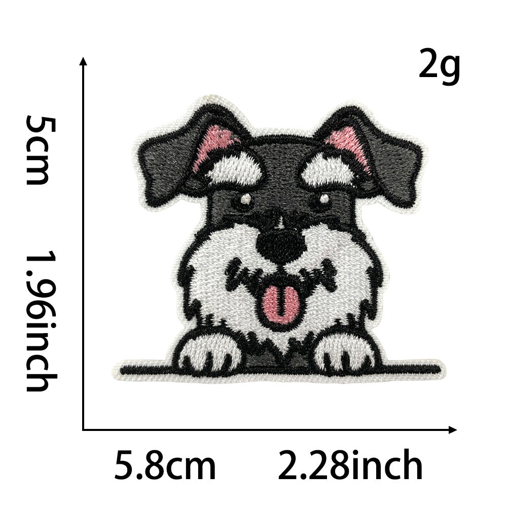 SUPER VALUE CHOICE  HCSEYB00001 Dog-themed embroidered fabric patches