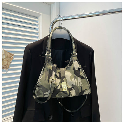 SuperValueChoice HCSEFA00068 Vintage Lock Hobo Shoulder Bag, 2‑Way Wear Retro Top‑Handle Handbag, Removable Crossbody Strap Purse for Women