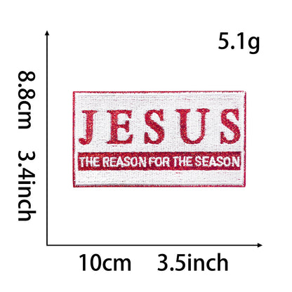 SUPERVALUECHOICE HCSEYB00034 Vintage Text Embroidered Fabric Patches