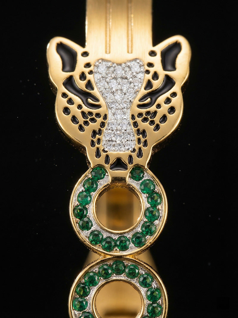 SUPÊR VÃLUE CHOICE HCSEX00009 Gold Leopard-Print Bracelet