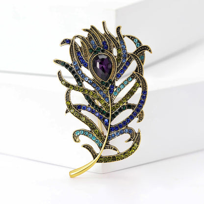 SUPERVALUECHOICE HCSESA00021 Vintage Peacock Feather Brooch