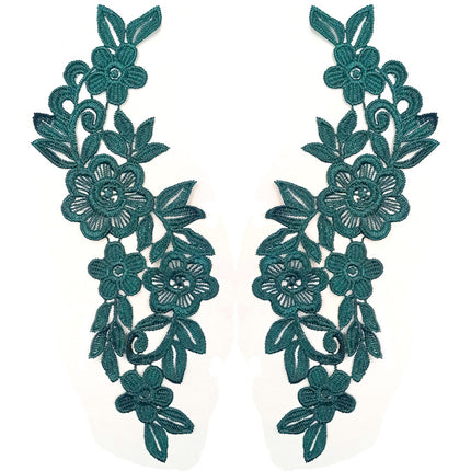 SUPERVALUECHOICE HCSEYB00135 Pair of Floral Embroidery Patches Matching Set