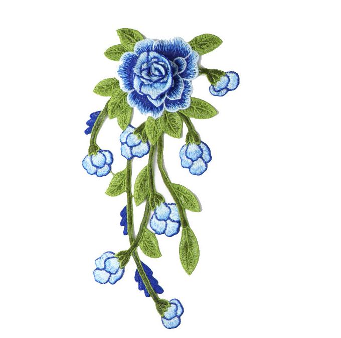 SUPERVALUECHOICE HCSEYB00086 Floral Embroidered Fabric Patches 5.51'' X 11.41''