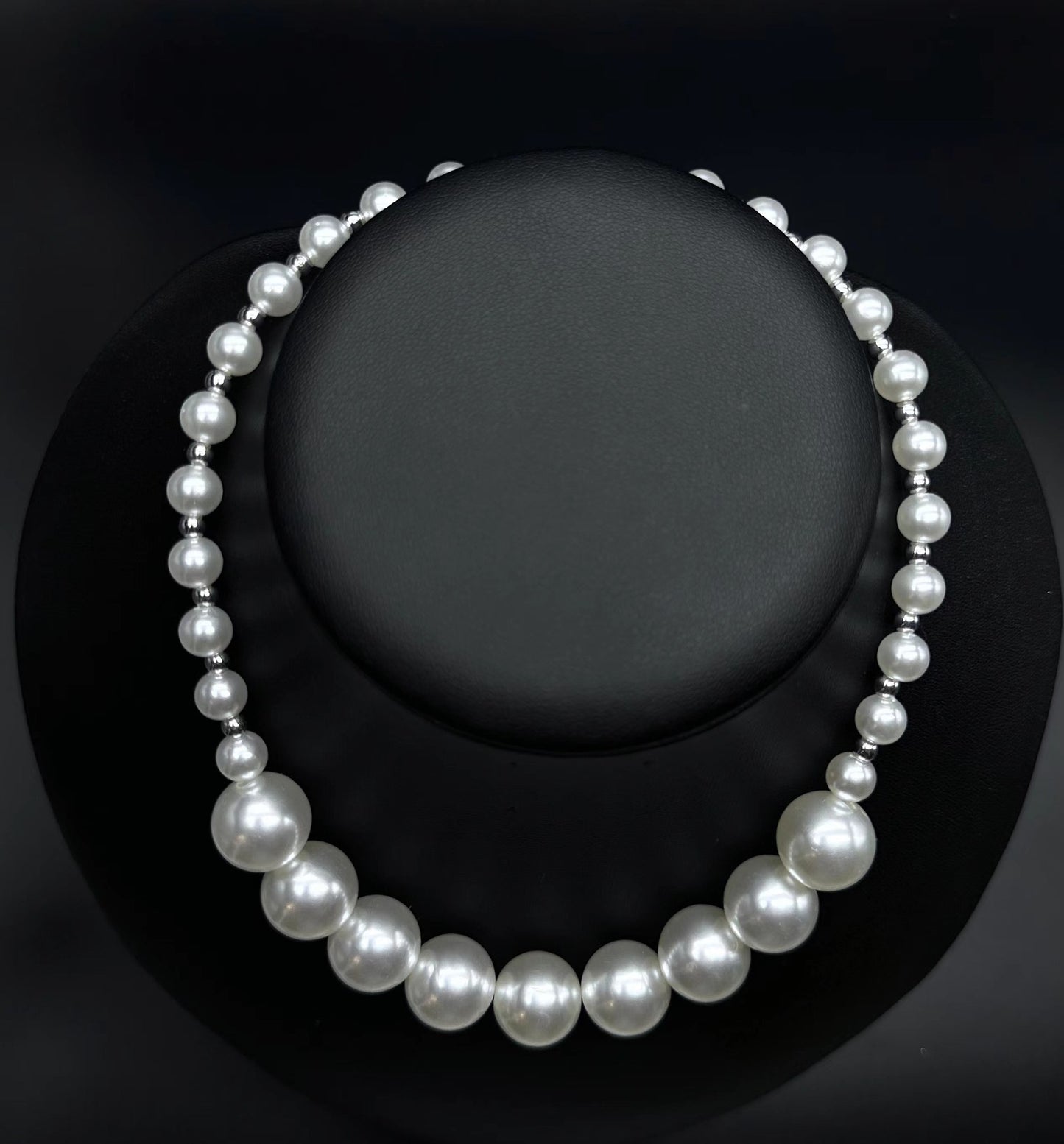 SUPERVALUECHOICE HCSEN00001 Classic White Single Strand Big Pearl Collar Necklace for Women Daily & Party Jewelry
