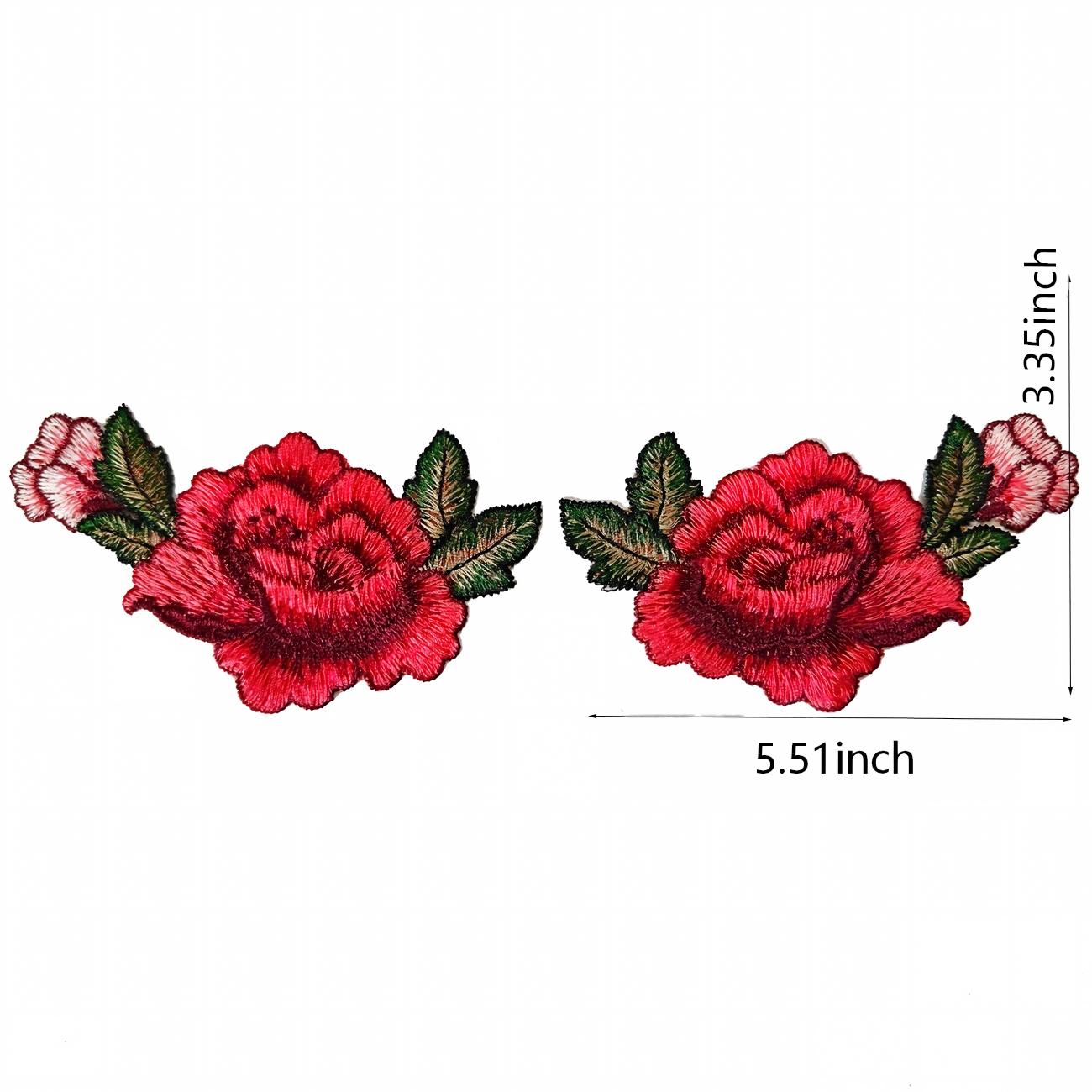 SUPERVALUECHOICE HCSEYB00097 Pair of Floral Embroidery Patches Matching Set