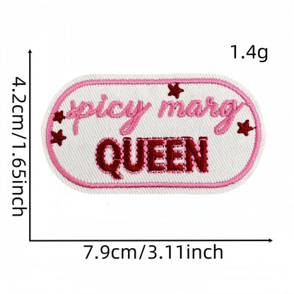 SUPERVALUECHOICE HCSEYB00030 Vintage English Graffiti Embroidered Fabric Patches