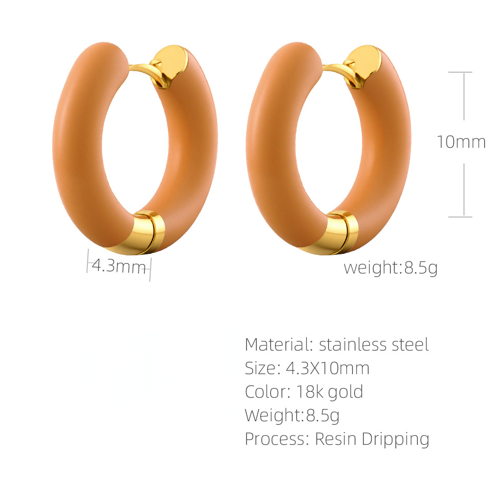 SUPERVALUECHOICE HCSETA00007 Full-circle droplet-style resin earrings