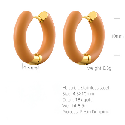 SUPERVALUECHOICE HCSETA00007 Full-circle droplet-style resin earrings