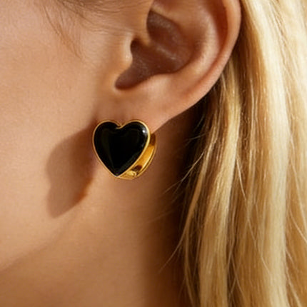 SUPERVALUECHOICE HCSETA00005 Resin Heart-Shaped Earrings
