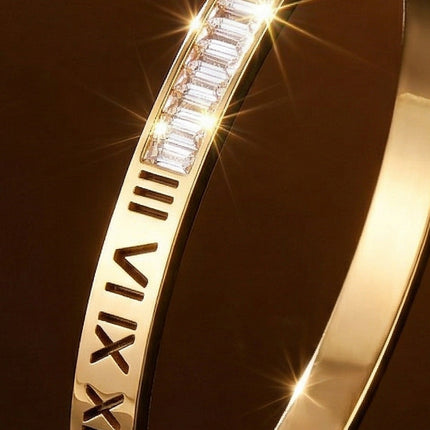 SUPÊR VÃLUE CHOICE HCSEX00049 Square-Cut Roman Numeral Bracelet