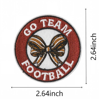 SUPERVALUECHOICE HCSEYSB000010 9 Pack Leopard Print Football Bow Patches