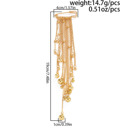 SUPERVALUECHOICE HCSESA00119  Women's Modesty Pin, Suit Collar Pin, Ins-Style Teardrop Fringe Beaded Chain Pendant, Unique Niche Birthday Gift