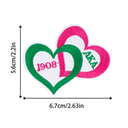 SUPERVALUECHOICE HCSEYSB00110 16Pcs AKA 1908 Themed Green Pink Embroidered Iron On Patches Clothing DIY Appliques