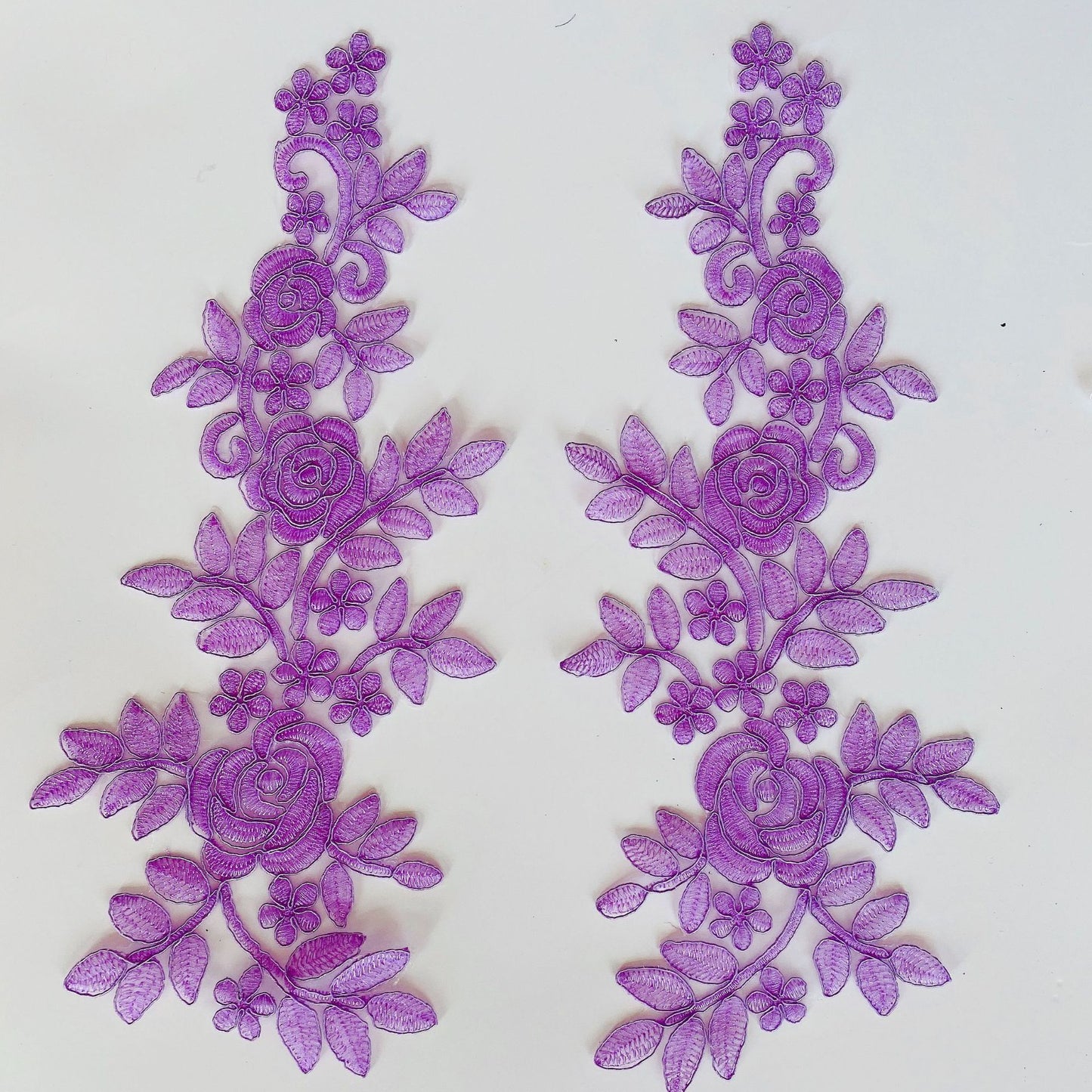 SUPERVALUECHOICE HCSEYB00041 Rose Flower Embroidery Lace Patches 5.51'' X 13.77''