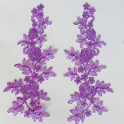 SUPERVALUECHOICE HCSEYB00041 Rose Flower Embroidery Lace Patches 5.51'' X 13.77''