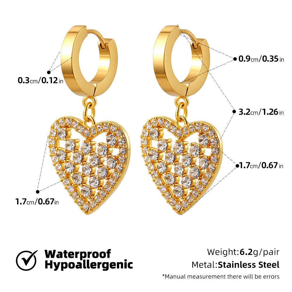 SUPERVALUECHOICE HCSETA00019 Heart-Shaped Diamond Earrings