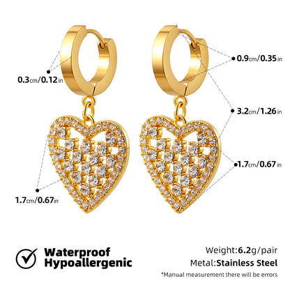 SUPERVALUECHOICE HCSETA00019 Heart-Shaped Diamond Earrings