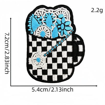 SUPERVALUECHOICE HCSEYSB000029 22Pcs Turquoise Western Cowboy Embroidered Iron On Patches Country Style Clothing DIY Appliques
