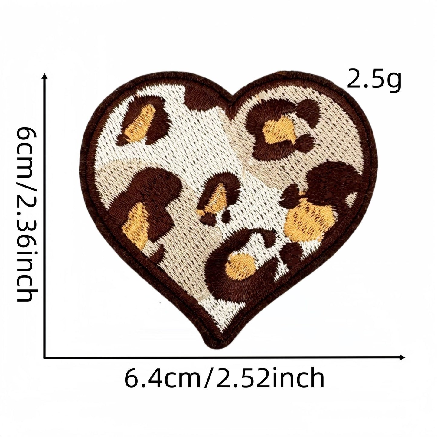 SUPERVALUECHOICE HCSEYSB00005 20 Pack Animal Print Star Heart Iron On Patches Leopard Tiger Giraffe Zebra Cow Pattern Embroidered Appliques for Jacket Hat Backpack DIY Clothing Decor