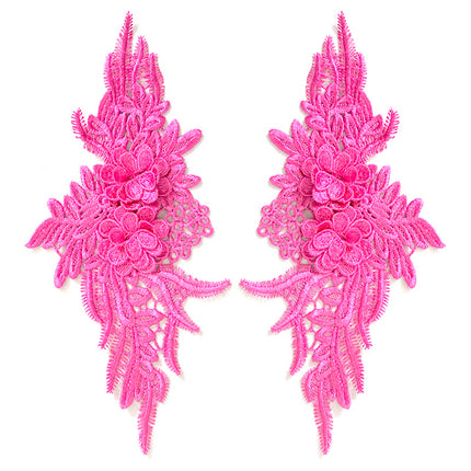 SUPERVALUECHOICE HCSEYB00132 Pair of Floral Embroidery Patches Matching Set