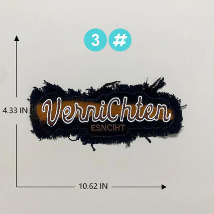 SUPERVALUECHOICE HCSEYE00004 Denim Letter embroidery clothing fabric patches