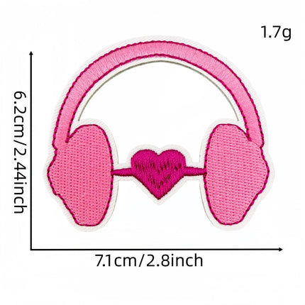 SUPERVALUECHOICE  HCSEYB00005 Sweet and Edgy Heart-Shaped Skull and Butterfly Embroidered Fabric Patch