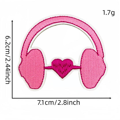 SUPERVALUECHOICE  HCSEYB00005 Sweet and Edgy Heart-Shaped Skull and Butterfly Embroidered Fabric Patch