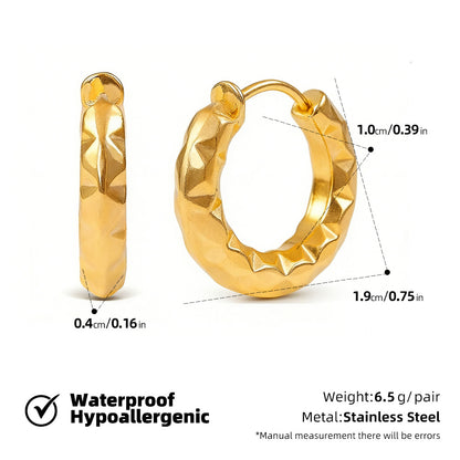SUPERVALUECHOICE HCSETA00024 Earrings with an irregular textured pattern