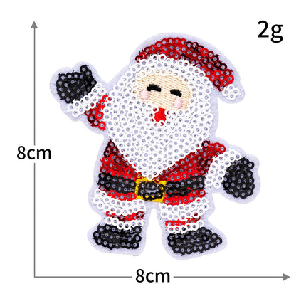 SUPERVALUECHOICE HCSEYH00004 Christmas sequin embroidered fabric patch