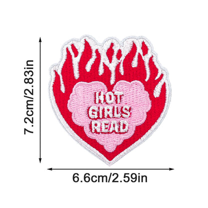 SUPERVALUECHOICE HCSEYSB00107 9Pcs Girl Power Feminist Slogan Embroidered Iron On Patches Clothing DIY Decor Appliques