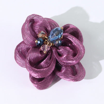 SUPERVALUECHOICE HCSEYD00031 Vintage 3D Pearl Flower Fabric Applique DIY Craft Accessory