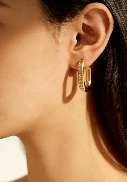 SUPERVALUECHOICE HCSETA00002 Oval Zircon Earrings