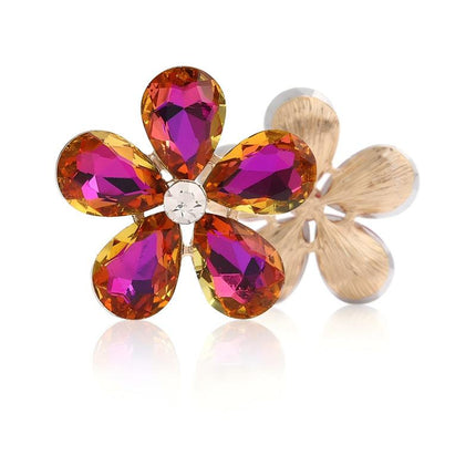SUPERVALUECHOICE HCSEYD00027 Flower Crystal Rhinestone Multi Color Jewelry Accessories 30*30MM