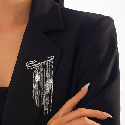 SUPERVALUECHOICE HCSESA00006 Fashionable Irregular CCB Fringe Chain Brooch