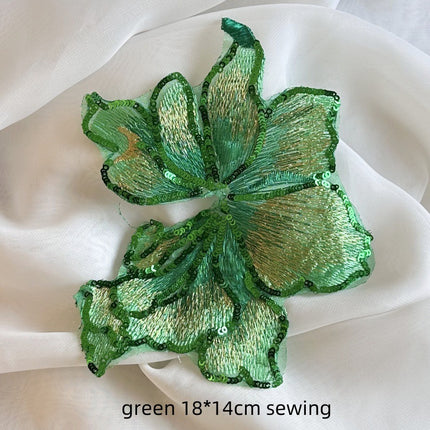 SUPERVALUECHOICE HCSEYC00011 Sequin Flower Embroidered Lace Fabric Patch