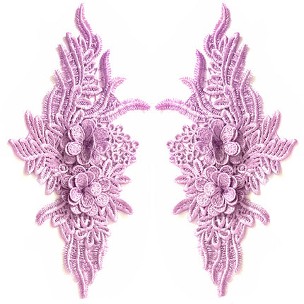 SUPERVALUECHOICE HCSEYB00132 Pair of Floral Embroidery Patches Matching Set
