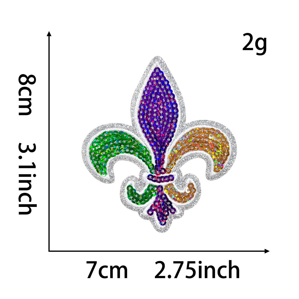 SUPERVALUECHOICE HCSEYC00006 Carnival Sequin Embroidered Fabric Patch