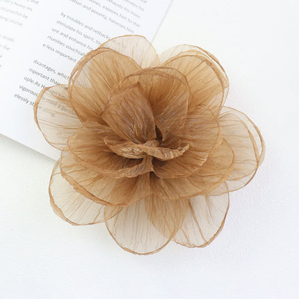 SUPERVALUECHOICE HCSESA00106 Fairy Style Oversized Yarn Flower Brooch - 20cm Fabric Corsage Pin for Womens Dress Accessories & Jewelry Gift