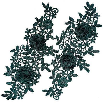 SUPERVALUECHOICE HCSEYB00131 Pair of Floral Embroidery Patches Matching Set