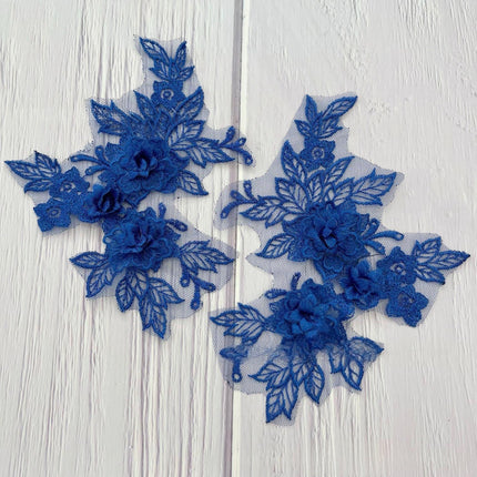 SUPERVALUECHOICE HCSEYB00129 Pair of Floral Embroidery Patches Matching Set