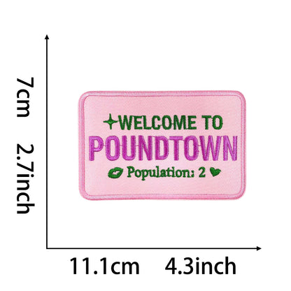 SUPERVALUECHOICE HCSEYB00025 Pink English Letter Embroidered Fabric Patch