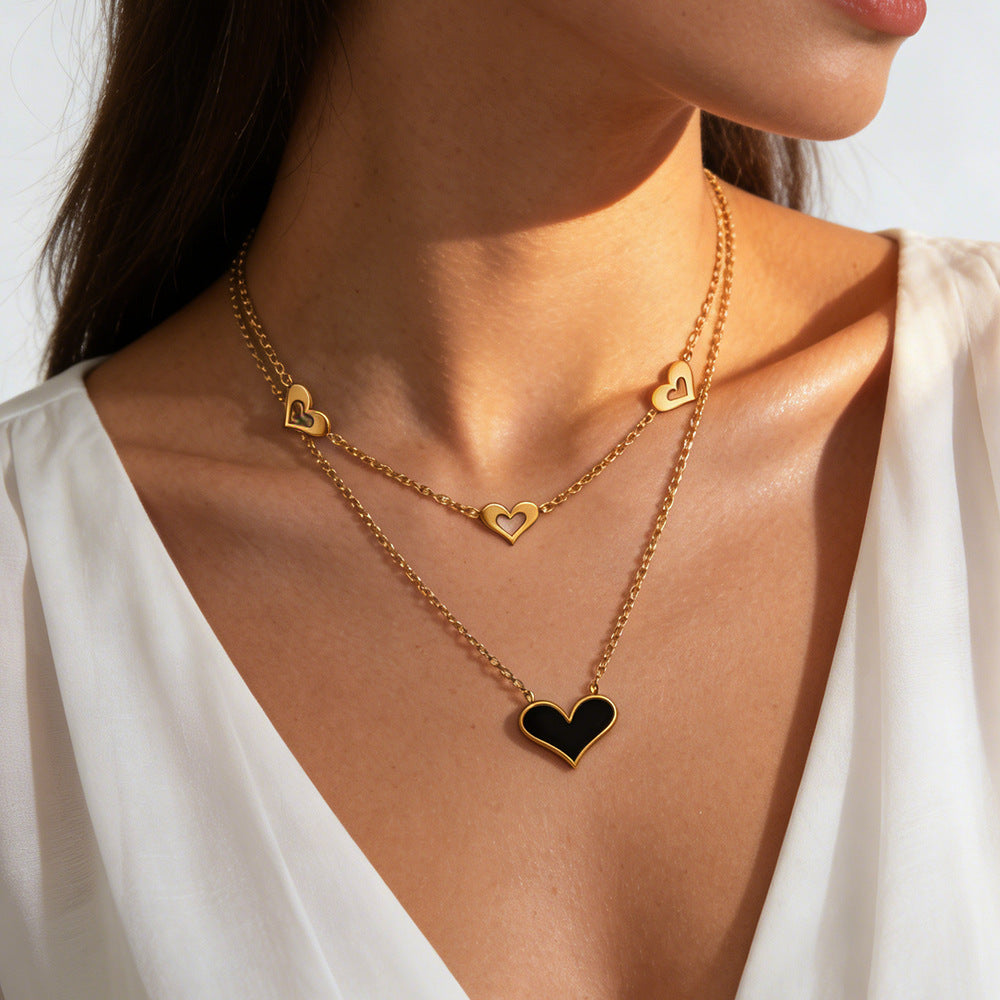 SUPERVALUECHOICE HCSEVA00001 Double-Layer Heart Necklace