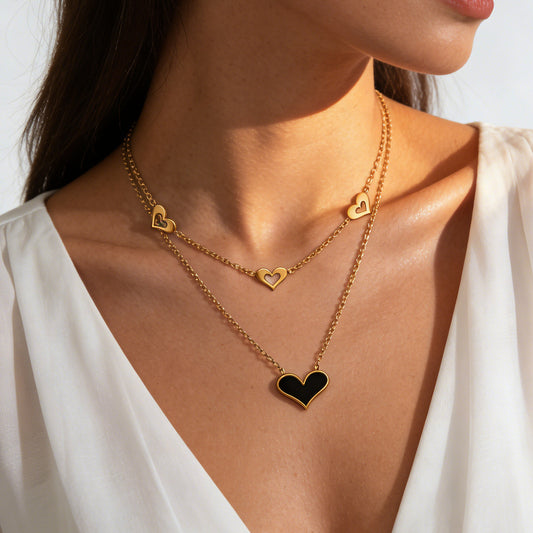 SUPERVALUECHOICE HCSEVA00001 Double-Layer Heart Necklace