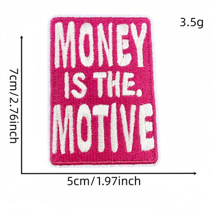 SUPERVALUECHOICE HCSEYSB000014 20Pcs Money Themed Embroidered Iron On Patches Hip Hop Apparel DIY Decor Appliques