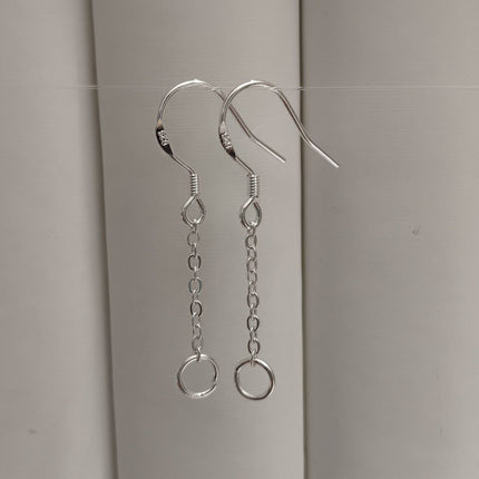 SUPERVALUECHOICE HCSEWA00001 Earring Hooks with Chain and Jump Ring for DIY Jewelry Making